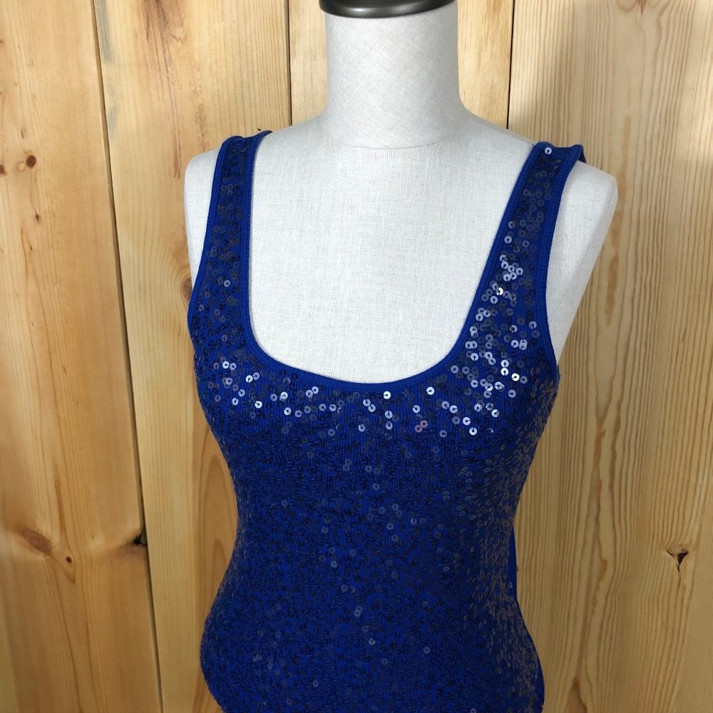 Express sequin tank top size medium